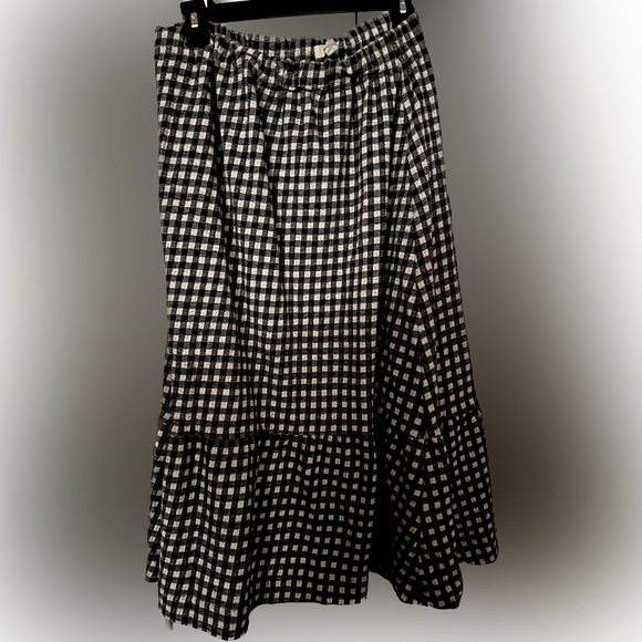 Madewell size large checkered shirt and skirt set. - Picture 3 of 4
